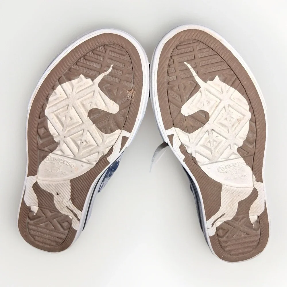 Converse Chuck Taylor All Star Junior 13 Navy Unicorn Print High Top